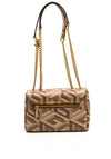 Guess Montreal Logo Flap Over Shoulder Bag, Taupe