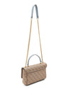 Guess Nell Logo Crossbody Flap Bag, Latte
