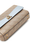 Guess Nell Logo Crossbody Flap Bag, Latte