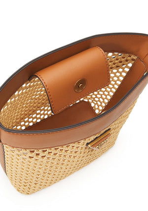Guess Vikky Drawstring Crossbody Bag, Cognac