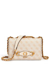 Guess Izzy 4G Logo Crossbody Bag, Stone