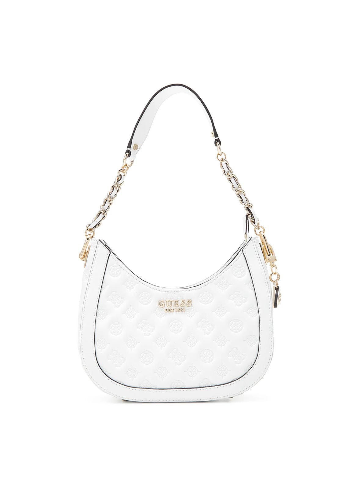 Guess Abey Small Hobo Shoulder Bag, White