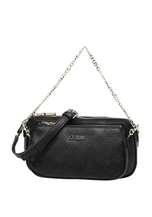 Guess Dayane Mini Double Pouched Embossed Bag, Black
