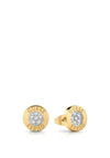 Guess Love Knot Crystal Stud Earrings, Gold