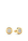 Guess Love Knot Crystal Stud Earrings, Gold
