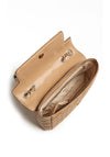 Guess Illy Small Quilted Flap Over Crossbody Bag, Beige