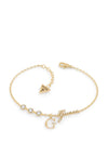 Guess Letter & Crystal Charm Bracelet, Gold