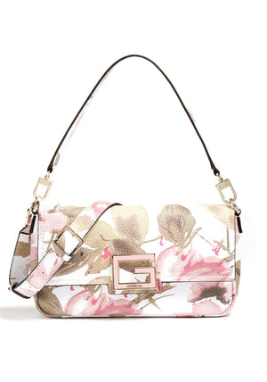 Guess Brightside Floral Print Flap Over Shoulder Bag, Spring Floral