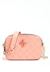 Guess Noelle Small Embossed Crossbody Bag, Coral