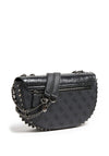 Guess Logo Vision Studded Shoulder Bag, Black