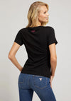 Guess Womens Iconic T-Shirt, Black Multi