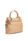 Guess Illy Medium Quilted Satchel Bag, Beige