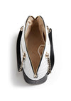 Guess Illy Large Quilted Satchel Bag, White & Black
