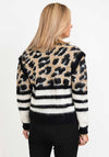Guess Leopard Print Knit Jumper, Black Multi