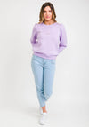 Guess Womens Ameila Scuba Jersey Sweatshirt, Lilac