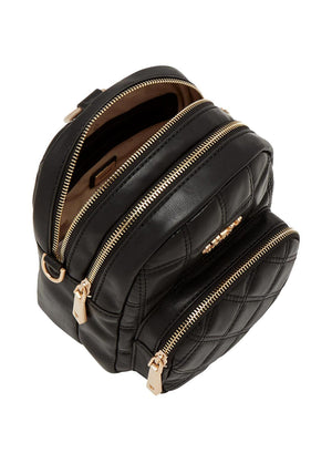 Guess Kamina Quilted Small Backpack Bag, Black