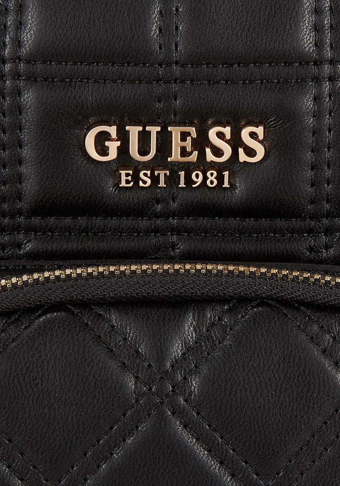 Guess Kamina Quilted Small Backpack Bag, Black