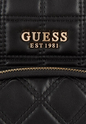 Guess Kamina Quilted Small Backpack Bag, Black