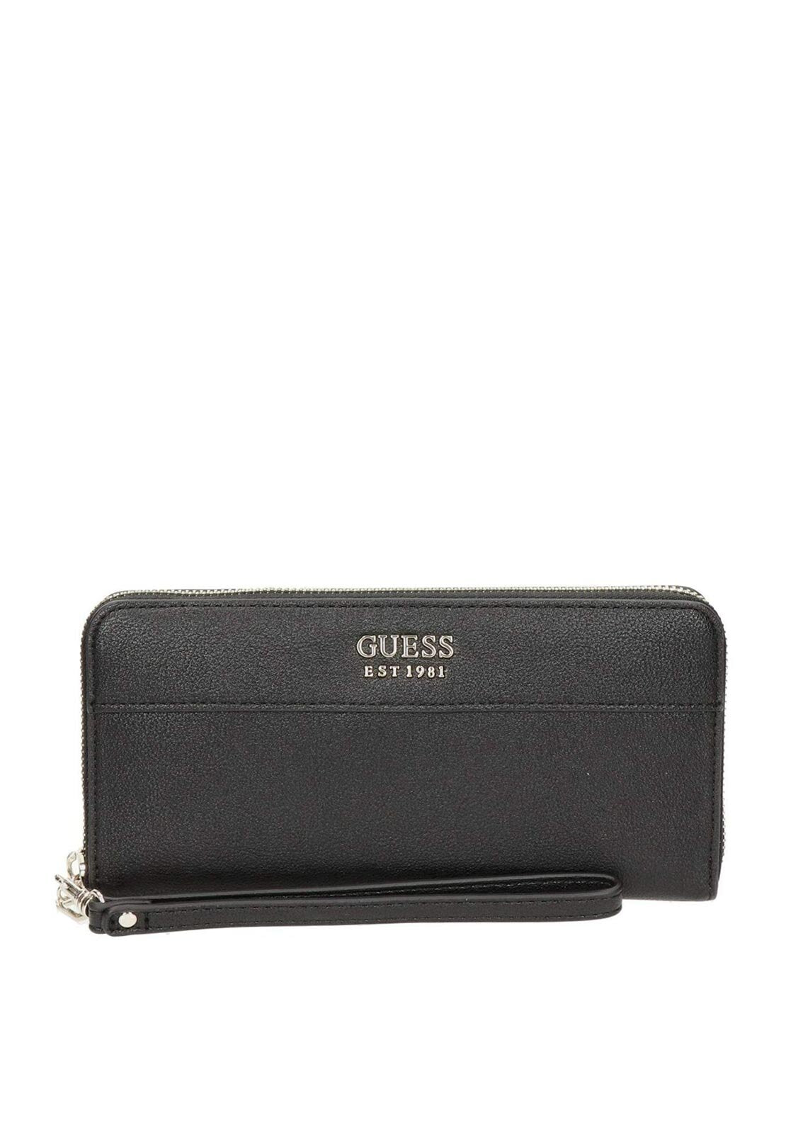 Guess Katey Quilted Zip Around Wallet, Black