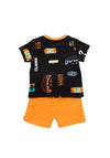Guess Baby Boys T-Shirt and Shorts, Orange
