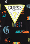 Guess Boys Logo Print T-Shirt, Black