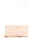 Guess Kobo Quilted 4G Logo Zip Around Wallet, Powder