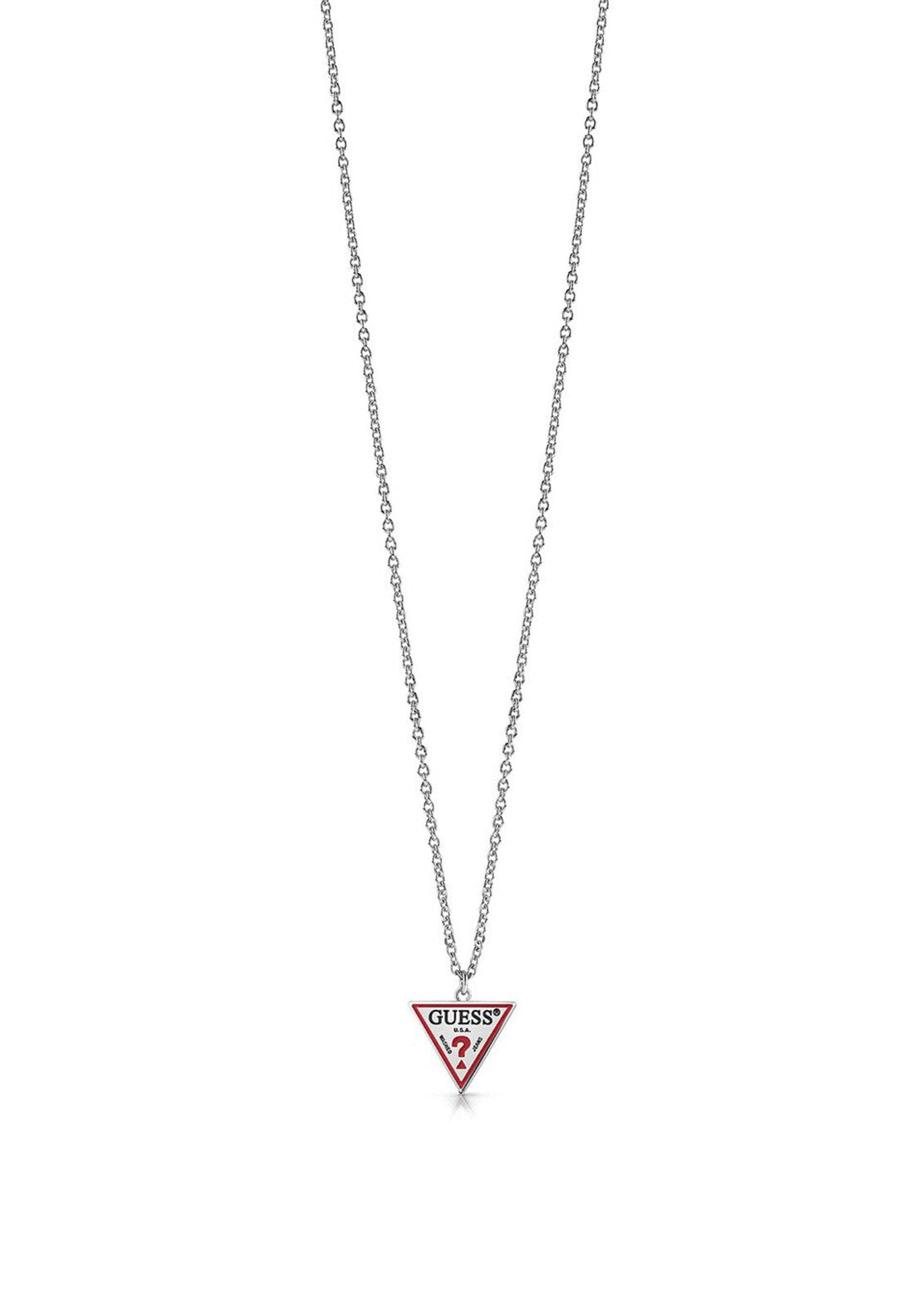 Guess LA Guessers Logo Necklace, Silver