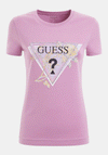 Guess Alva Triangular Logo T-Shirt, Purple