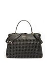 Guess Sicilia Woven Shoulder Bag, Black