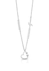 Guess Open Heart Arrow Necklace, Silver