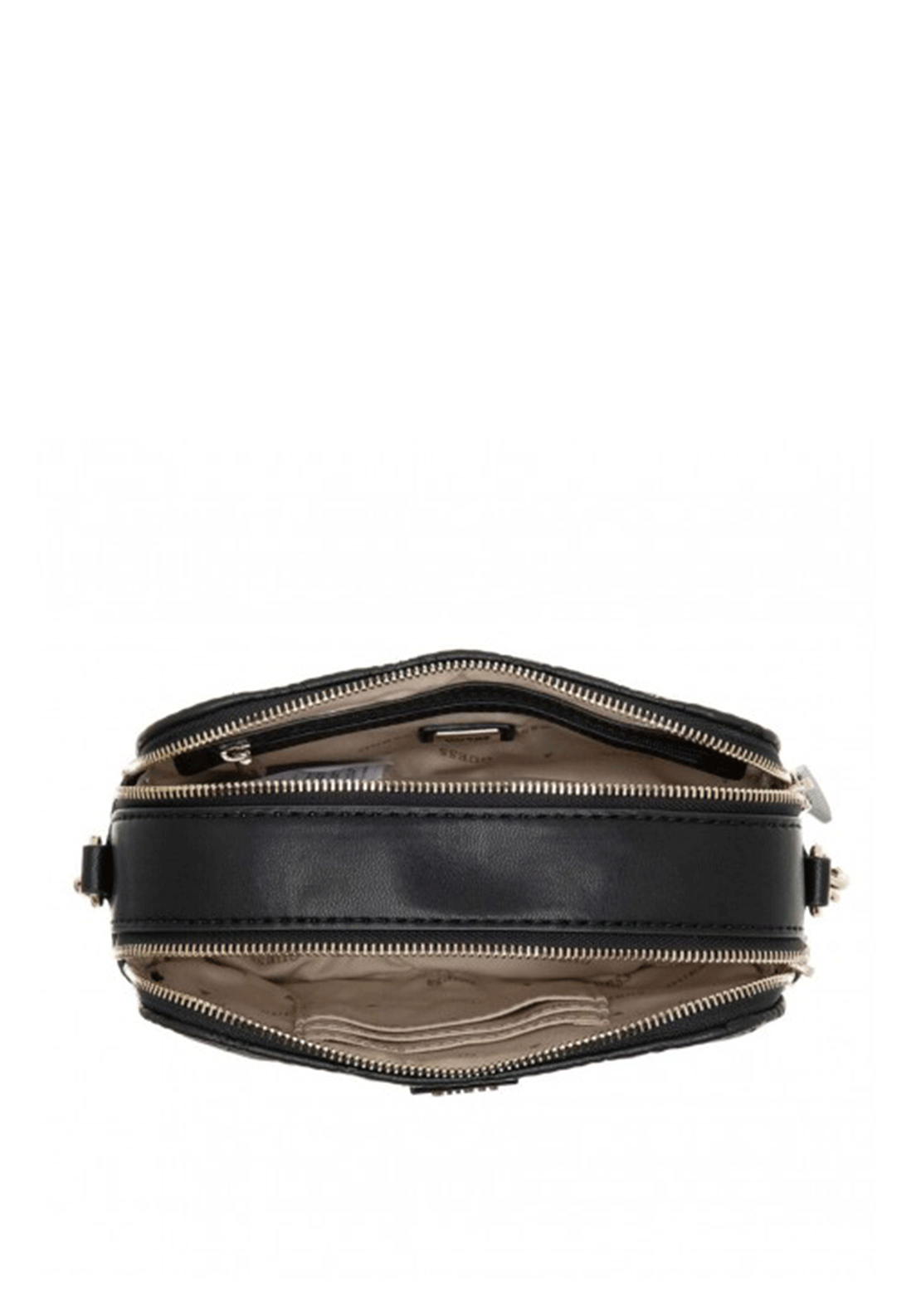 Guess Noelle Debossed Logo Mini Crossbody Bag, Black