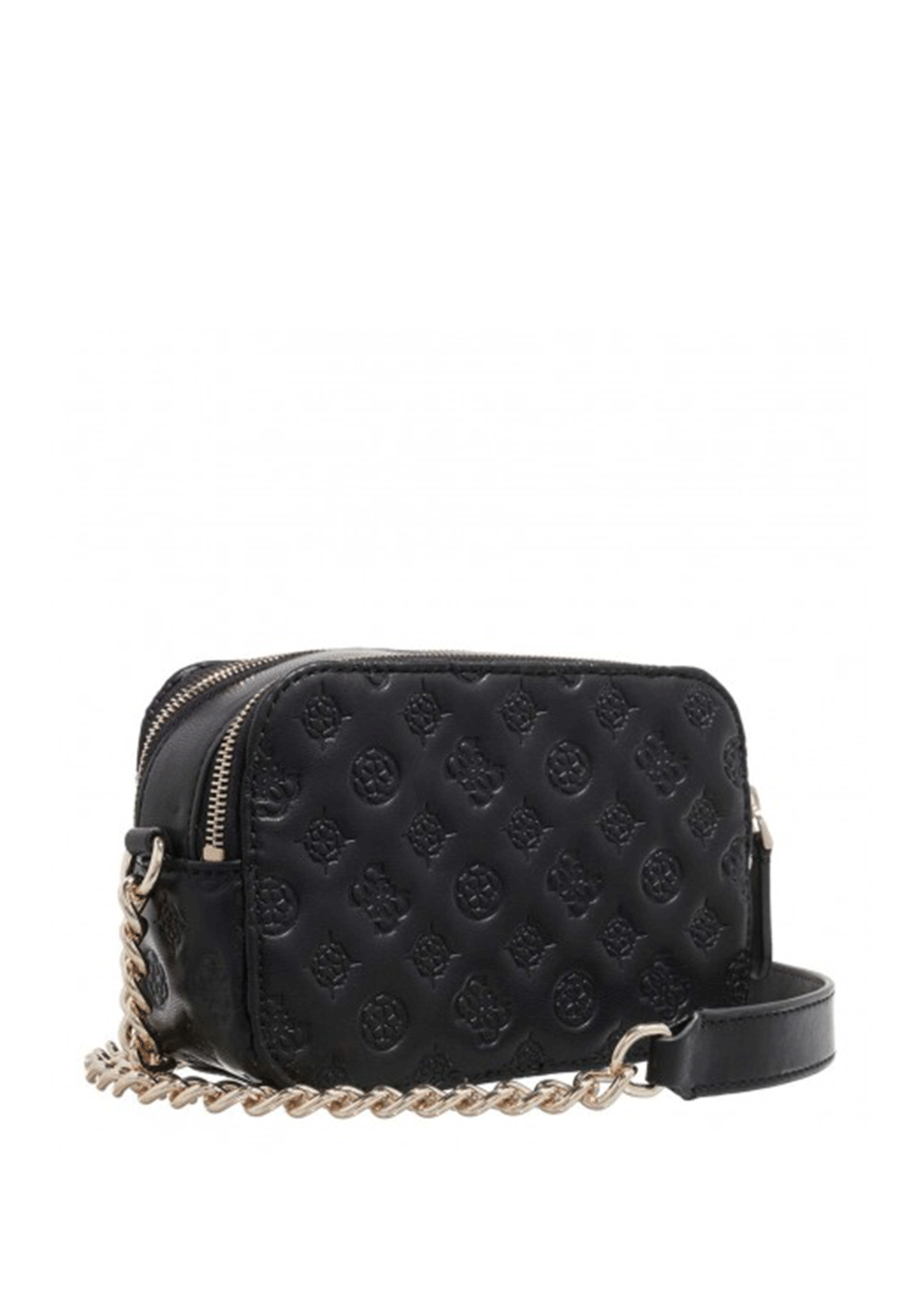 Guess Noelle Debossed Logo Mini Crossbody Bag, Black