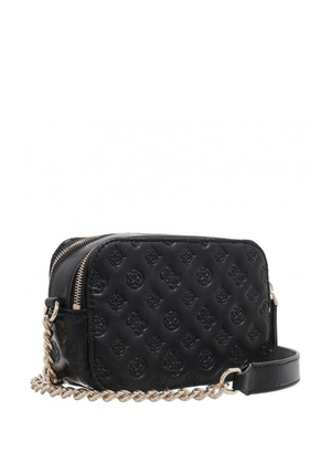 Guess Noelle Debossed Logo Mini Crossbody Bag, Black