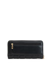 Guess Kamina SLG Large Quilted Zip Around Wallet, Black