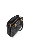 Guess Elenia Quilted Satchel, Black