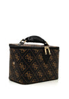 Guess Berta Logo Beauty Travel Case, Brown Multi