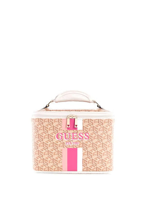 Guess Wilder Travel Vanity Case, Taupe Logo
