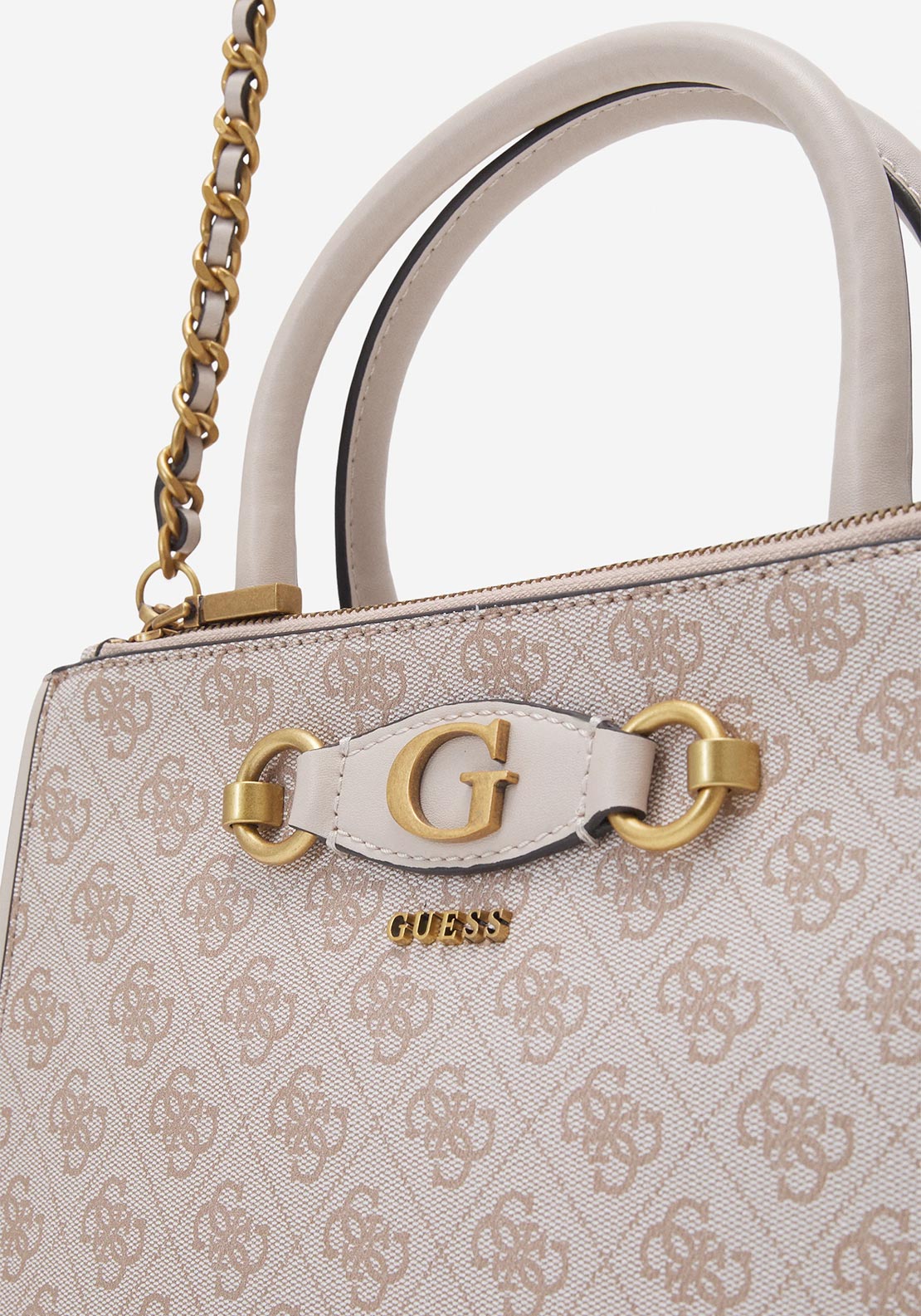 Guess Izzy High Society Medium Tote, Dove Logo