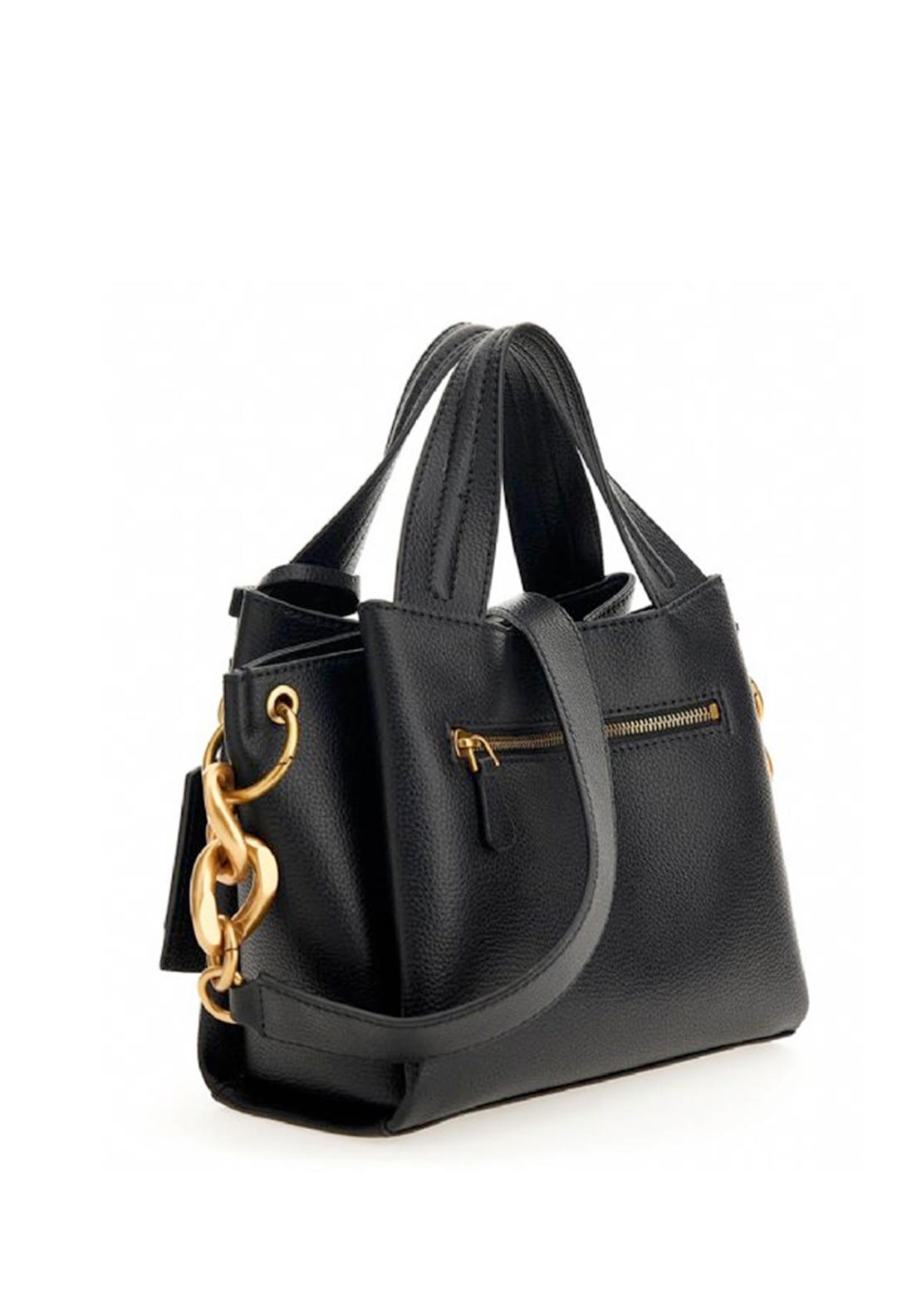Guess Zed Pebbled Carryall, Black - McElhinneys