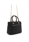Guess Kamina Quilted Medium Satchel Bag, Black