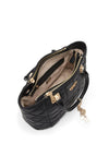 Guess Kamina Quilted Medium Satchel Bag, Black