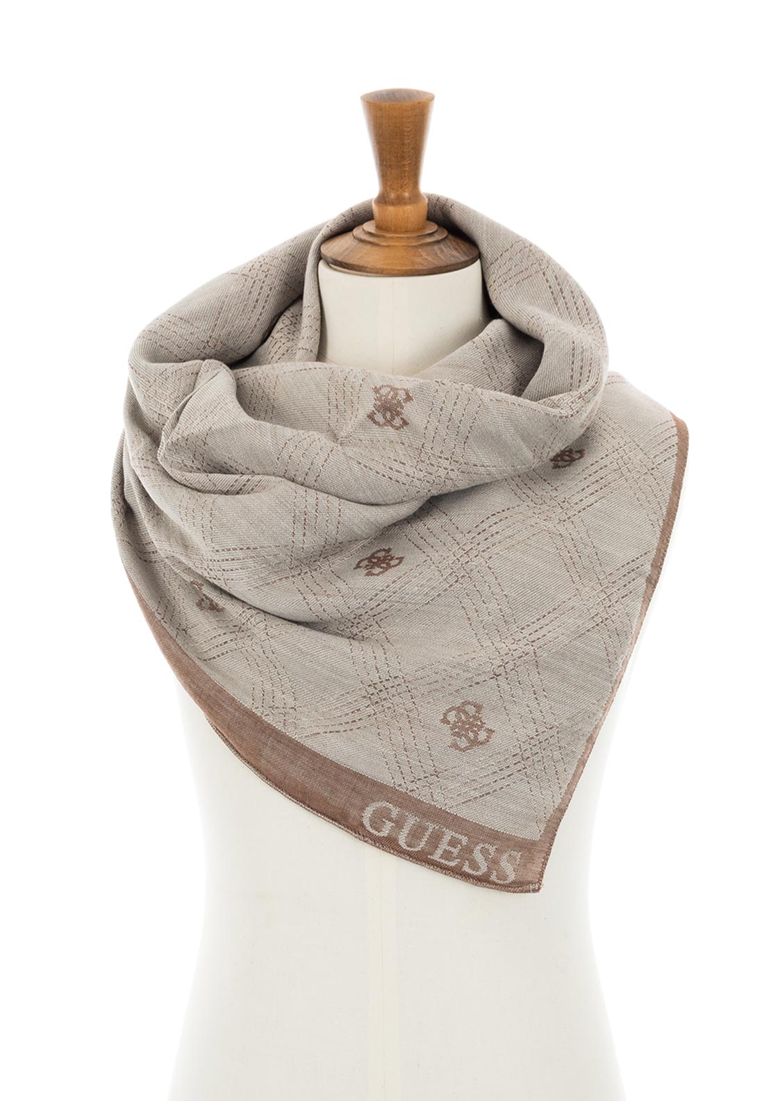 Guess Logo Print Scarf, Campanula