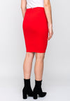 Guess Womens Zip Detail Miriam Pencil Skirt, Red