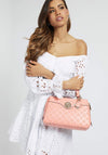Guess Dayane Medium Embossed Crossbody Bag, Coral