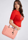 Guess Kamina Large Quilted Shopper Bag, Coral
