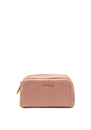 Guess Emelyn Braided Double Zip Make-up Case, Pink