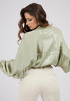 Guess Womens Oversized Bomber Jacket, Green