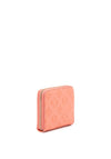 Guess Dayane SLG Small Embossed Zip Around Wallet, Coral