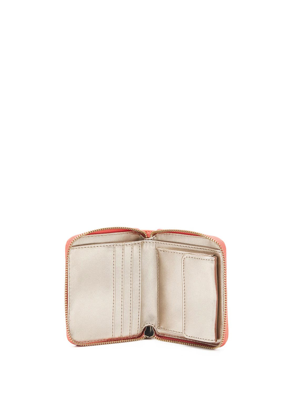 Guess Dayane SLG Small Embossed Zip Around Wallet, Coral