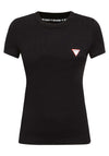 Guess Womens Mini Triangle Logo T-Shirt, Black